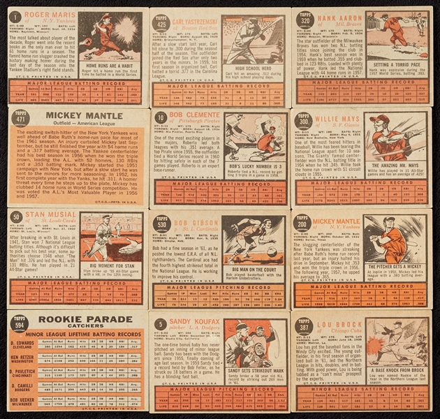 1962 Topps Baseball Complete Set (598)