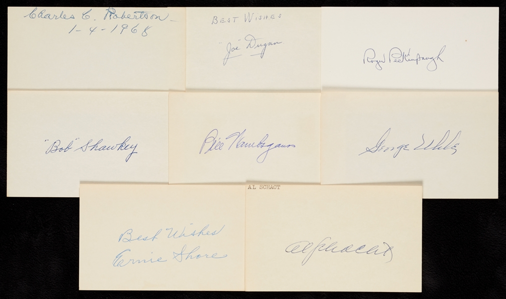 1910-1919 Baseball Signed Index Card Collection (180+)
