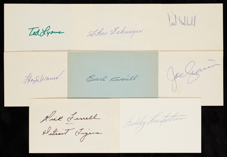 1920-1929 Baseball Signed Index Card Collection (390+)