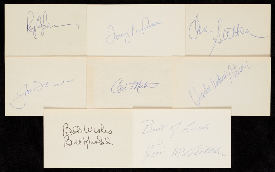 1960-1969 Baseball Signed Index Card Collection (575+)