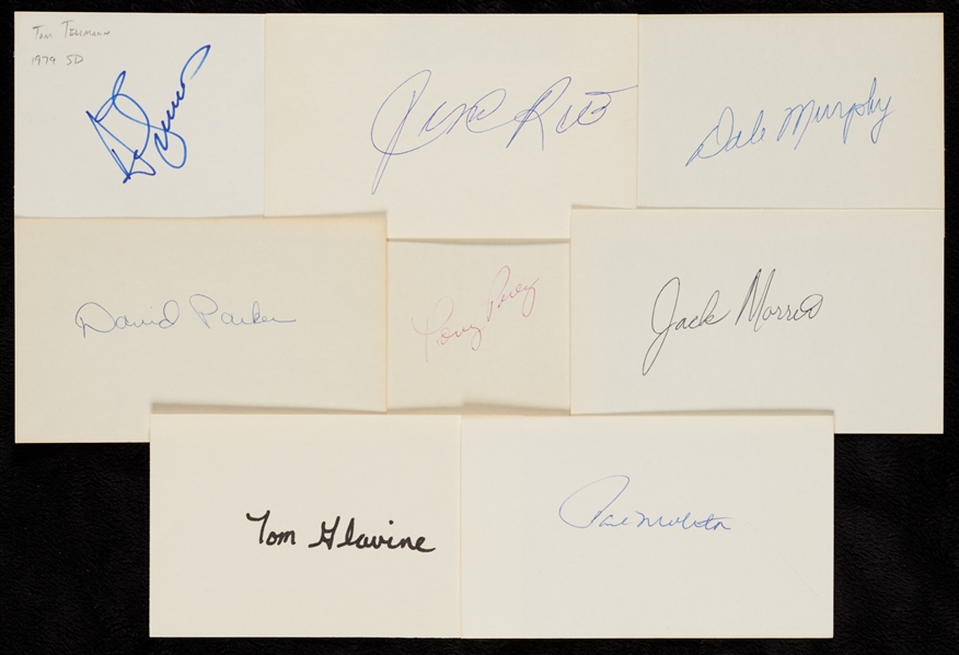 1970-1979 Baseball Signed Index Card Collection (825+)