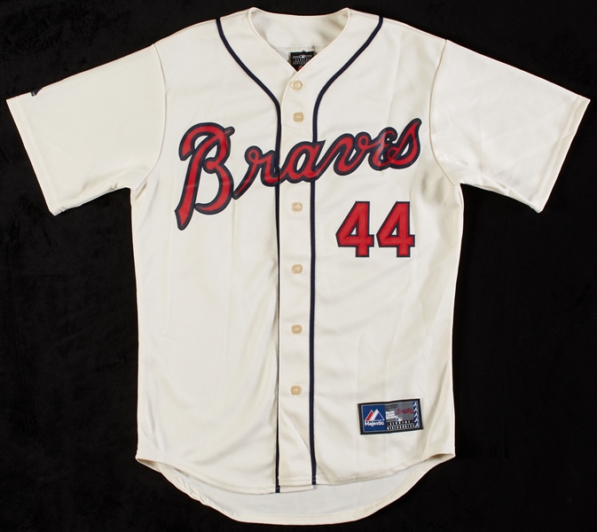 Hank Aaron Signed Braves Jersey Inscribed 755 (JSA) (BAS)