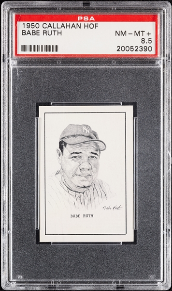 1950 Callahan HOF Babe Ruth PSA 8.5