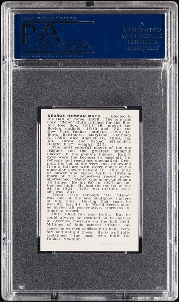 1950 Callahan HOF Babe Ruth PSA 8.5