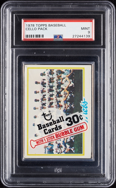 1978 Topps Baseball Cello Pack (Graded PSA 9)