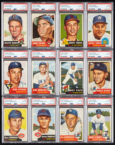 1953 Topps PSA 4 Graded Group with HOFers (32)
