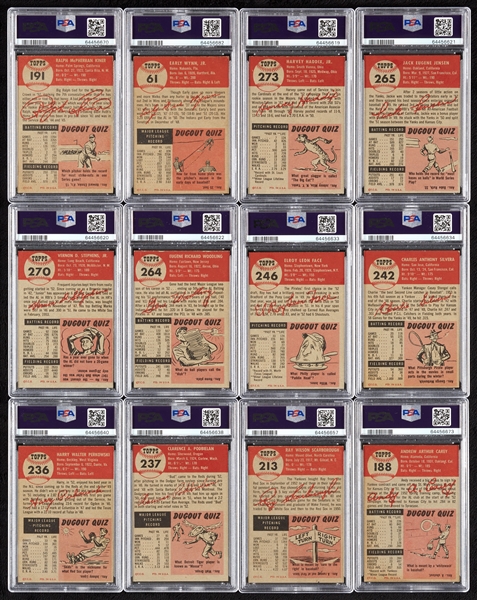 1953 Topps PSA 4 Graded Group with HOFers (32)