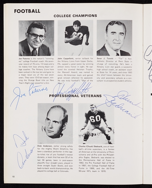 Joe DiMaggio & Others Signed New York Sports Night Program 