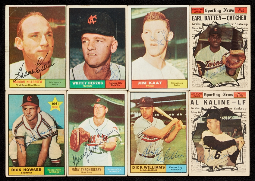 Signed 1961 Topps Baseball Card Group (97)