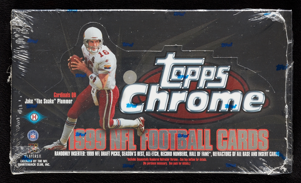 1999 Topps Chrome Football Hobby Wax Box (24)