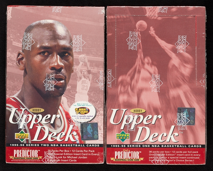 1995-96 Upper Deck Series 1 & 2 Basketball Hobby Box Pair (2) 