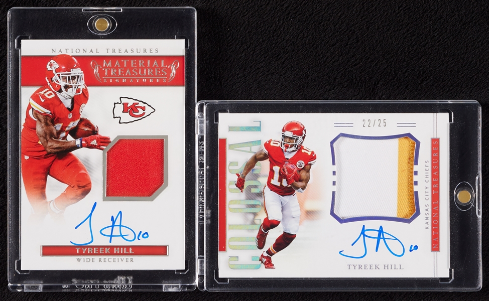 Tyreek Hill National Treasures Auto/Patch Pair (2)