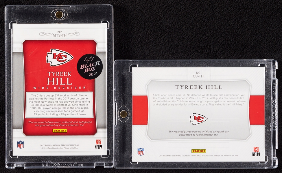 Tyreek Hill National Treasures Auto/Patch Pair (2)