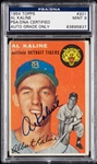 Al Kaline Signed 1954 Topps RC No. 201 (Graded PSA/DNA 9)