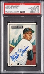 Monte Irvin Signed 1951 Bowman RC No. 198 (Graded PSA/DNA 10)