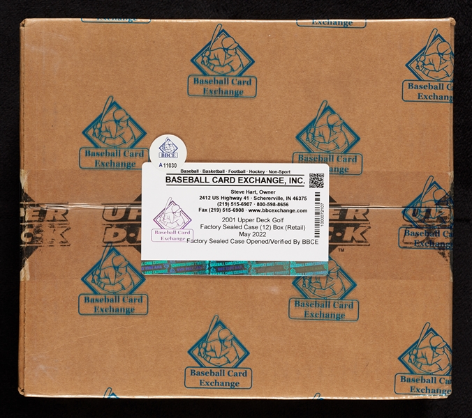 2001 Upper Deck Golf Wax Box Retail Case (12/24) (BBCE)
