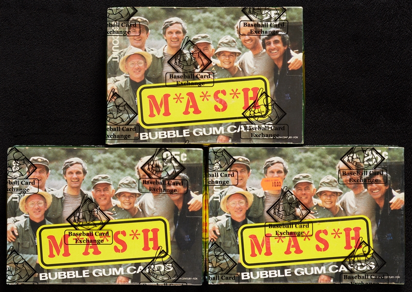 1982 Donruss MASH Wax Boxes Trio (3) (BBCE)