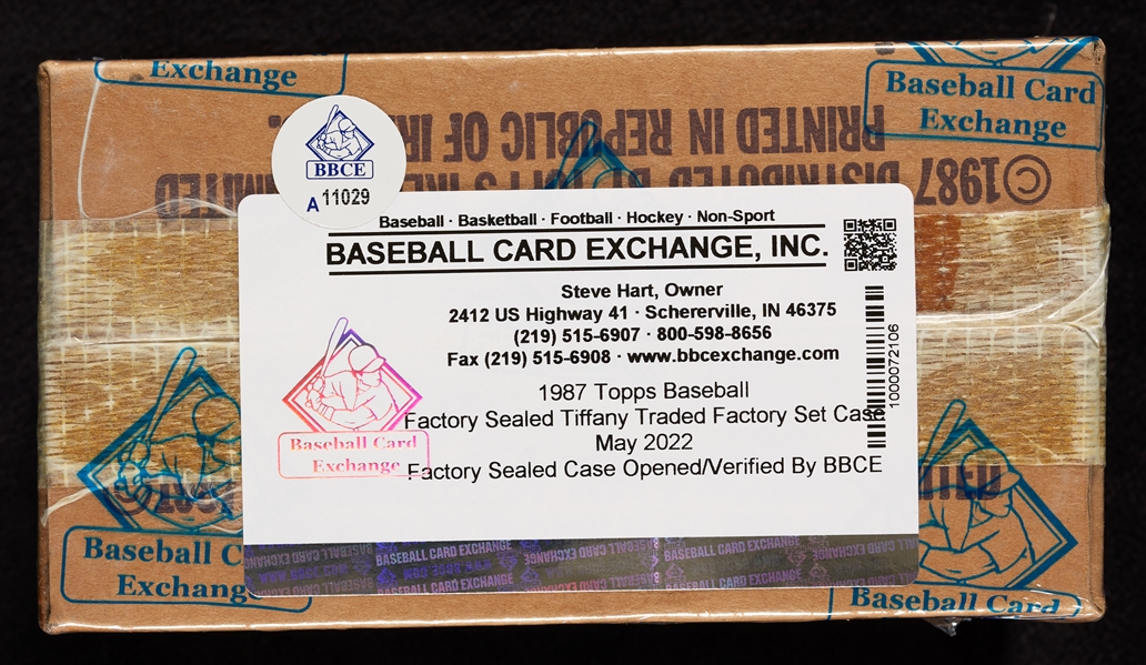 1987 Topps Tiffany Traded Baseball Set Case (6) (BBCE)