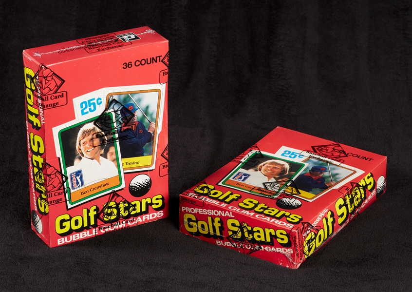 1981 Donruss Golf Wax Boxes Pair (2) (BBCE) (FASC)