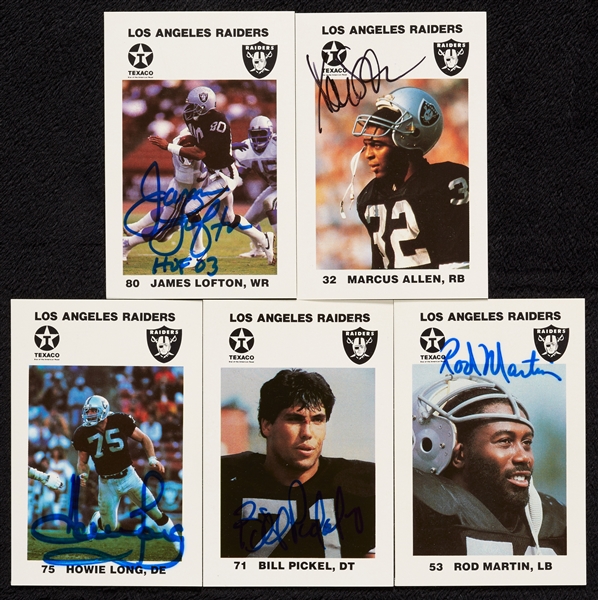 1990 Pro Set Super Bowl & 1998 Raiders Police Sets with (17) Signed