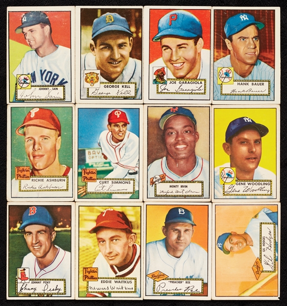 1952 Topps Baseball Low-Number Near-Set, 68 Slabs (309/310)