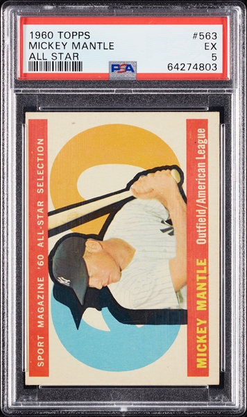 1960 Topps Mickey Mantle AS No. 563 PSA 5