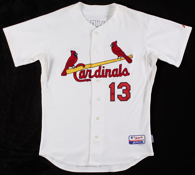 2008 Brendan Ryan Game-Worn and Signed Cardinals Home Jersey