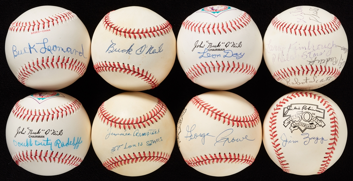 Negro League Signed Baseball, Card & Photo Group (16)