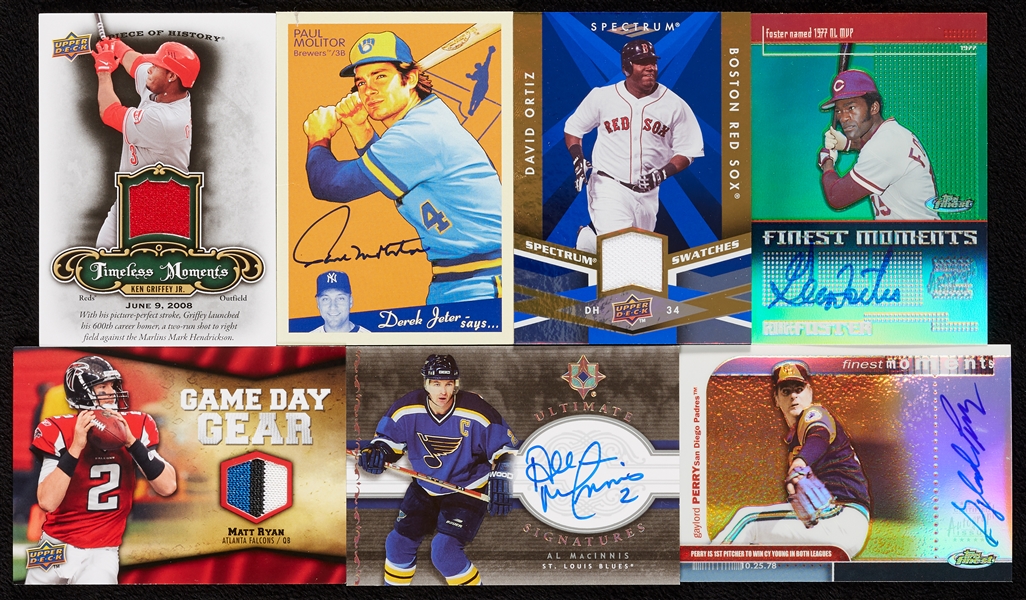 Signed & Game-Used Trading Card Group (105)