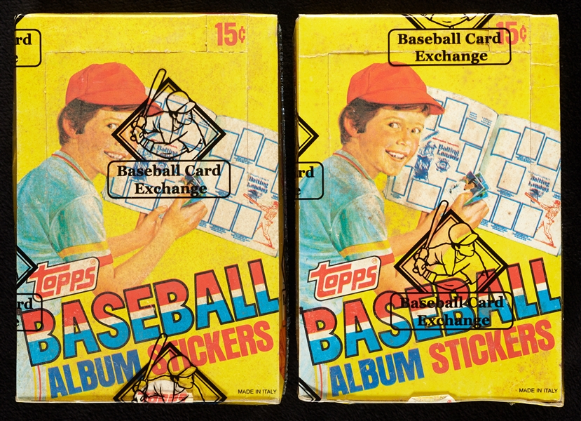 1981 Topps Baseball Stickers Boxes Pair (2) (BBCE)