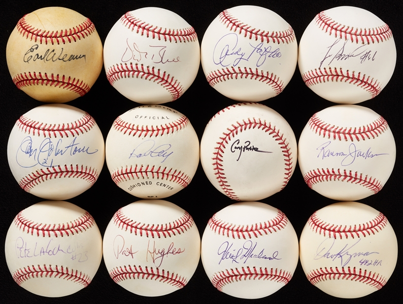 Stars & HOFers Single-Signed Baseballs Group (12)
