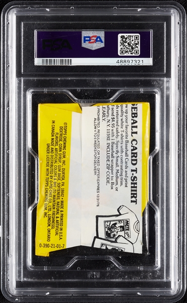 1977 Topps Baseball Cloth Stickers Wax Pack - Mike Schmidt Back (Graded PSA 8)