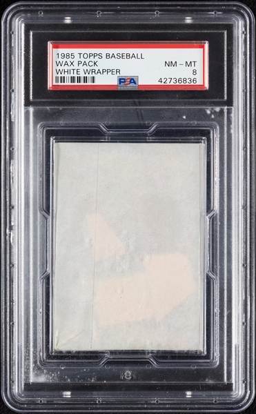1985 Topps Baseball Wax Pack White Wrapper (Graded PSA 8)