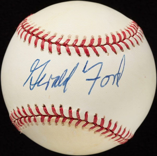 Gerald Ford Single-Signed ONL Baseball (Graded PSA/DNA 9)