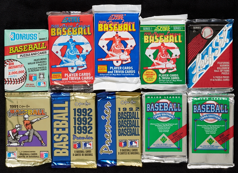 Late 1980s-Early 1990s Unopened Baseball Pack Collection (105)