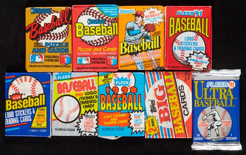 Late 1980s-Early 1990s Unopened Baseball Pack Collection (105)