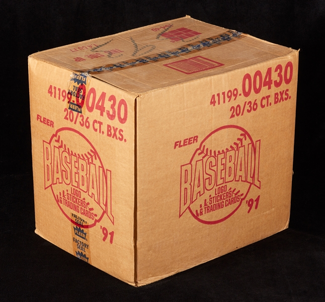 1991 Fleer Baseball Wax Box Case (20)