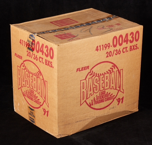 1991 Fleer Baseball Wax Box Case (20)