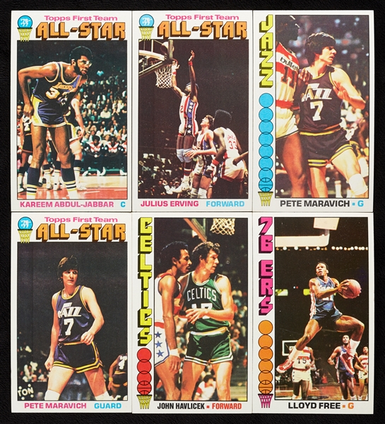 High-Grade 1976 Topps Basketball Complete Set (145)