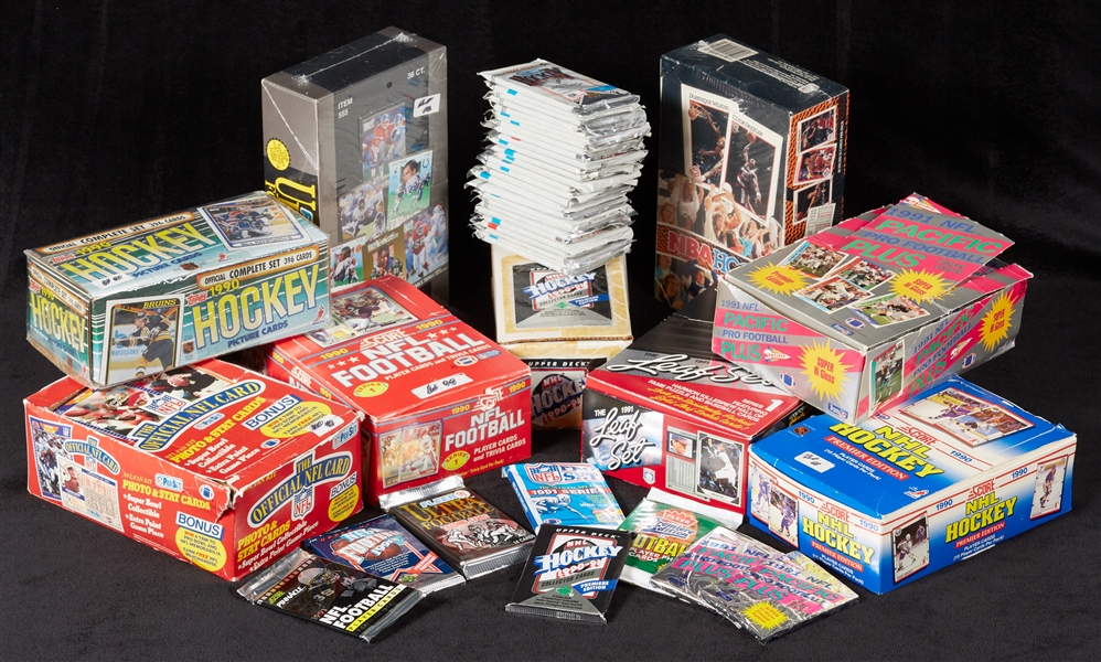 1986-92 Massive Unopened Pack Bonanza, All Four Sports (359 Packs, 5,976 cards)