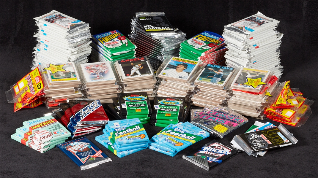 1986-92 Massive Unopened Pack Bonanza, All Four Sports (359 Packs, 5,976 cards)