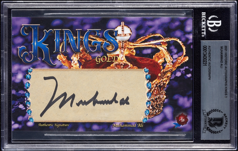 Muhammad Ali Signed 2021 Historic Autographs Kings 3 (Pop 27) (BAS)