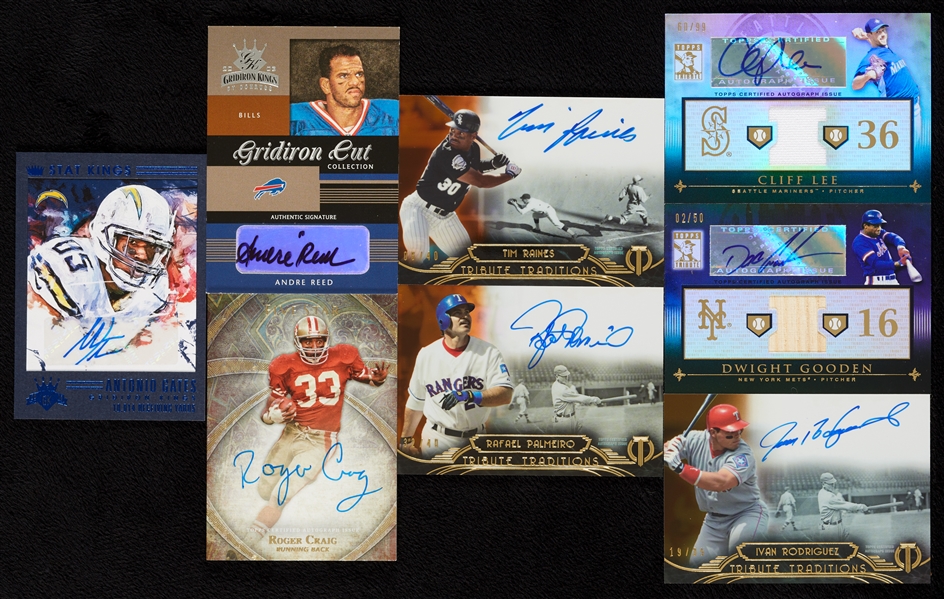 Pack-Pulled Autographed Jersey Baseball & Football Card Group (200+)