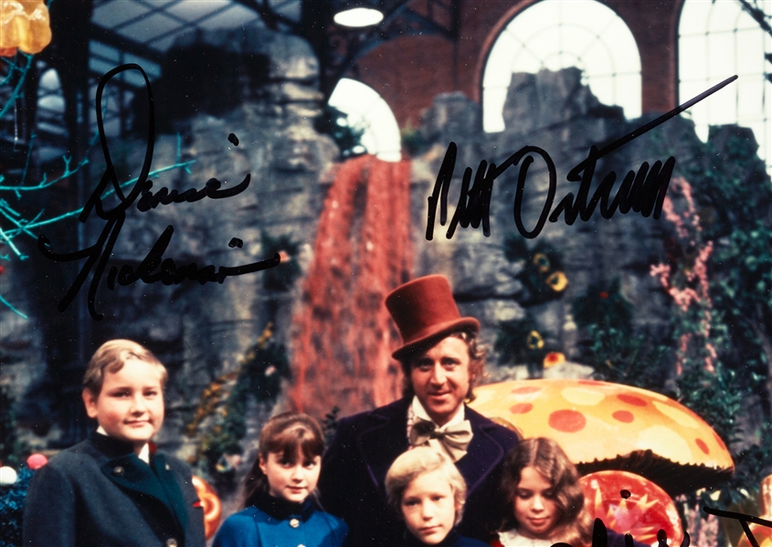 Willy Wonka Kids Multi-Signed Framed Photo Display (JSA)