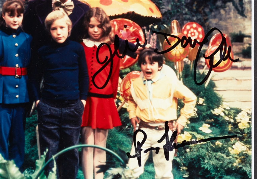 Willy Wonka Kids Multi-Signed Framed Photo Display (JSA)