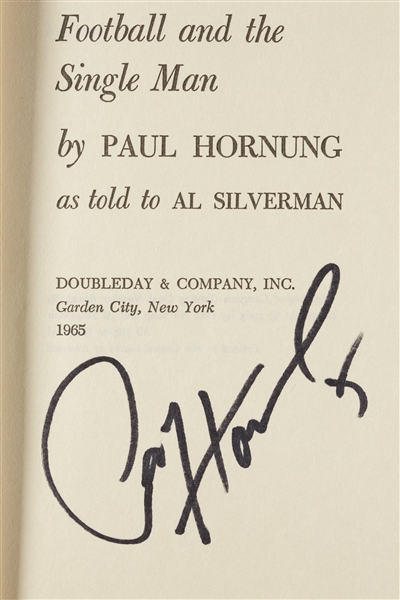 Frank Gifford, Rocky Bleier & Paul Hornung Signed Books (3)