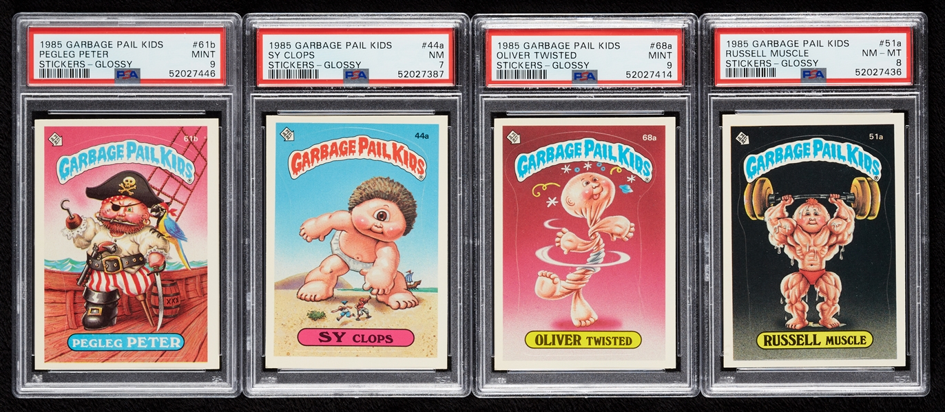 1985 and 1986 Garbage Pail Kids, Four PSA Graded (168)