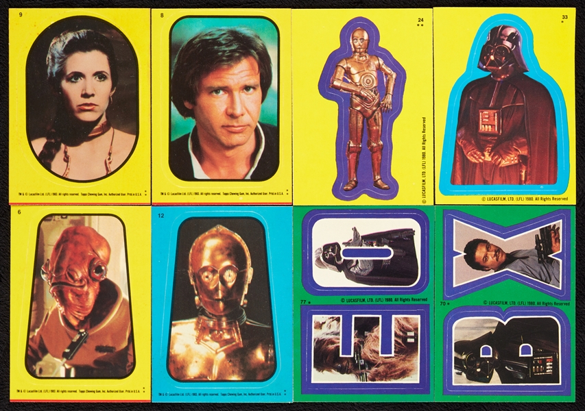 1980 Star Wars Empire Strikes Back Massive High-Grade Set Group, With Extra Stickers (1,150)