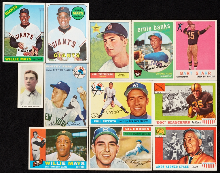 1953-71 Topps and Bowman Baseball and Football Group, 17 HOFers (46)