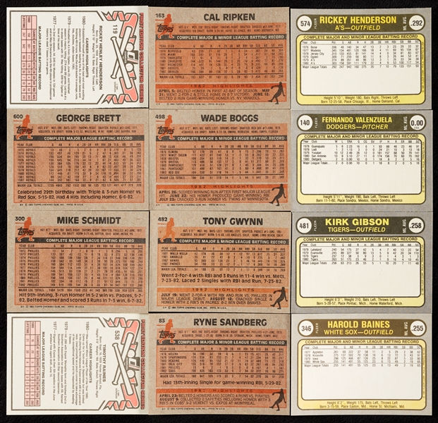 1981-83 Fleer, Donruss and Topps Baseball High-Grade Sets (7)